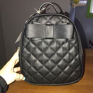 Betsey Johnson Black Bow Backpack